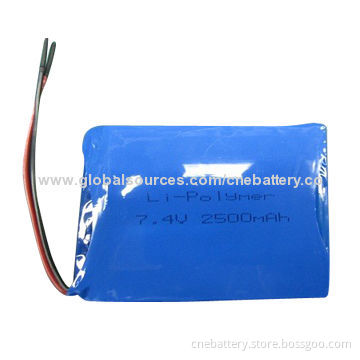 Li-ion Battery with 7.4V Voltage and 2,500mAh Capacity, Used for Solar Emergency Lamps, LED Lights